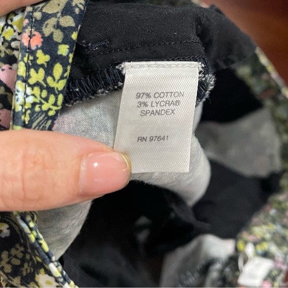 J Jill Live In Chino Size 16 Petite Floral Trouser Straight Leg Cadual - Picture 9 of 10